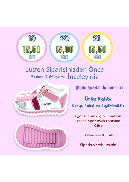 Ortopedik İlk Adım Kız Bebek Sandaleti KİAGCM2406 Gülkurusu Beyaz Yeşil 21