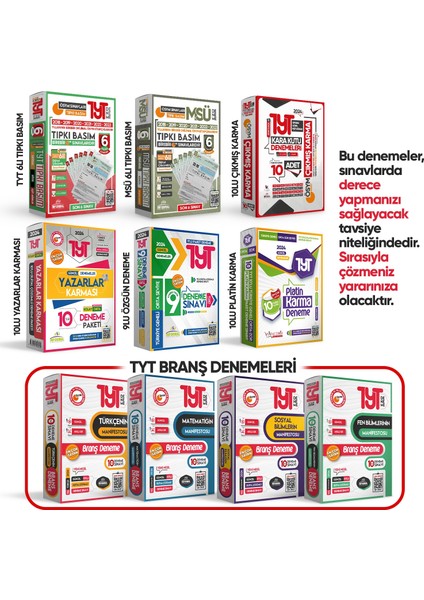 İnformal Yayınları YKS TYT- AYT Türkiye Geneli Kurumsal 9'lu Paket Set Deneme Sınavı