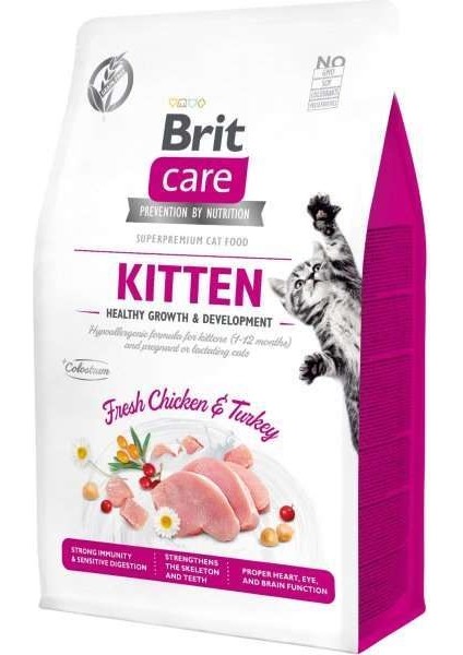 Hipoalerjenik Kitten Tahılsız Tavuk ve Hindili Yavru Kedi Maması 6+1 kg