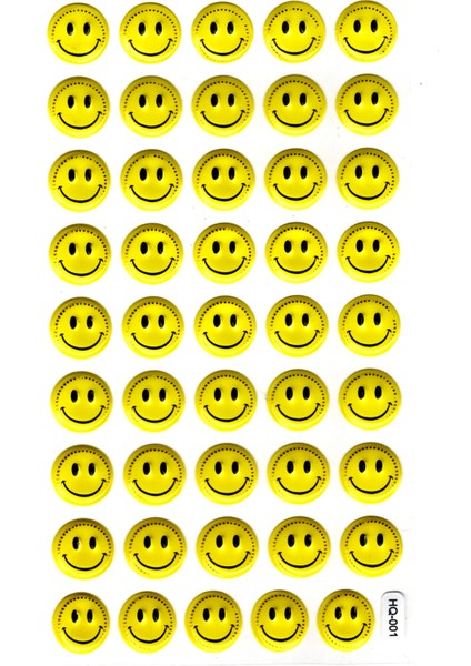 Sticker Kabartmalı Stiker Defter Planlayıcı Etiket (HQ001)-18X10 Cm- Gülen Emoji fiyatları