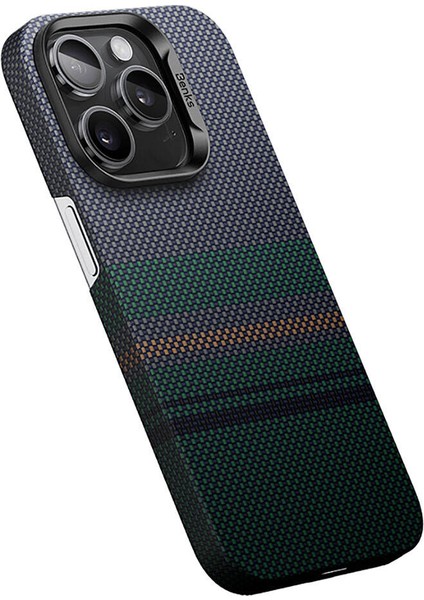 iPhone 15 Pro Max Uyumlu Kılıf Magsafe Şarj Özellik Karbon Fiber Benks Aurora Armorair Kevlar Kapak