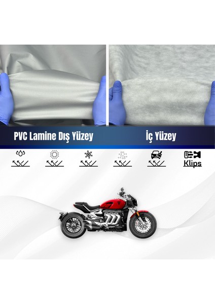 Ultra Shop Trıumph Rocket 3 Gt Su Geçirmez Motosiklet Branda 4 Mevsime Uygun Motor Branda