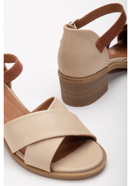 Kadın Deri Önü Çapraz Bilekten Bağlı Sandalet 2890 Sandalet Sılvergrey 38 fırsatları