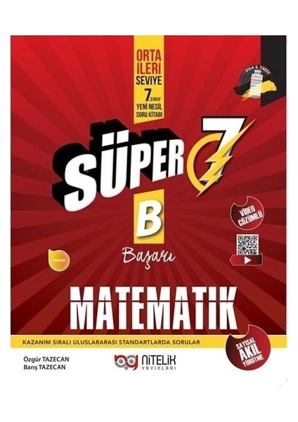 7. Sınıf Süper B ( Başarı) Tüm Dersler Soru Bankası 4 Kitap