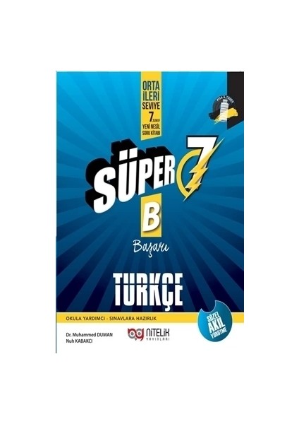 7. Sınıf Süper B ( Başarı) Tüm Dersler Soru Bankası 4 Kitap