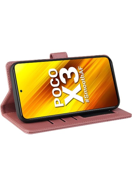 Xiaomi Poco X3 Nfc Üç Kart Yuvaları Için Flip Case Kickstand Darbeye 4 (Yurt Dışından)