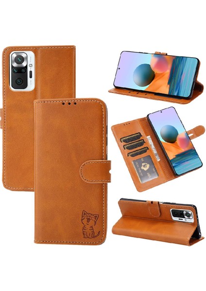 Cüzdan Kılıf Için Xiaomi Redmi Not 10 Pro Max Kart Tutucu Kickstand Tüm (Yurt Dışından)