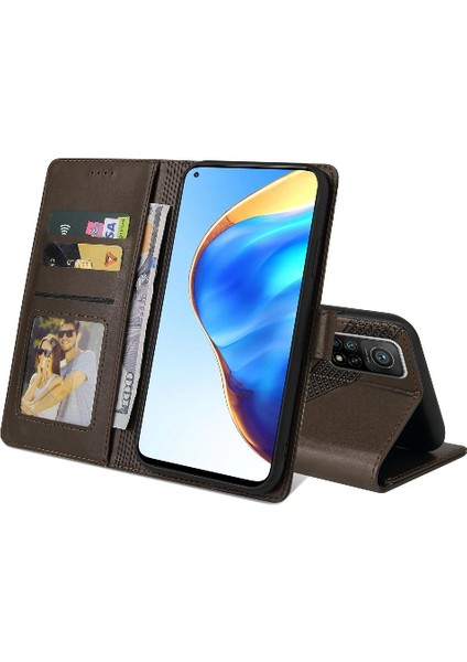 Xiaomi 10T Pro Darbeye Kickstand Üç Kart Yuvaları 4 Için Flip Case (Yurt Dışından)