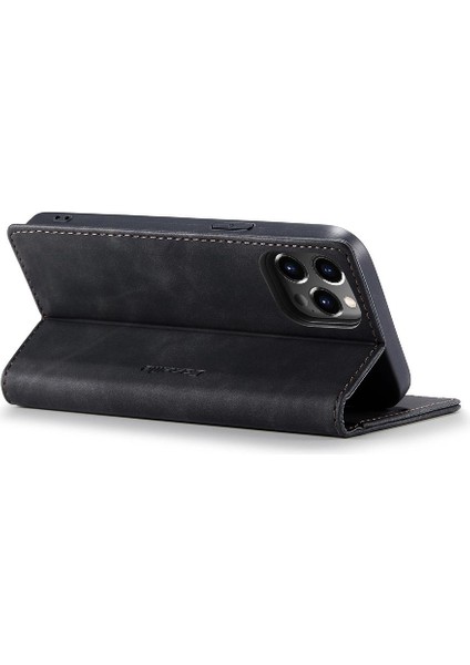 Iphone 15 Için Flip Case Pro Flip Folio Kitap Vintage Pu Deri Cüzdan Kılıf (Yurt Dışından)