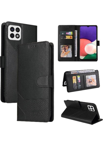 Samsung Galaxy A22 5g Için Flip Case Kickstand Üç Kart Yuvaları Darbeye (Yurt Dışından)