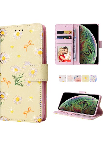 Ile Uyumlu iPhone Xs Max Vaka Retro Yaldızlı Kırmızı Gül Çiçek Manyetik Pu Deri Rfıd Engelleme Flip Kart Yuvaları Tutucu Cüzdan Kapağı (Yurt Dışından) modelleri