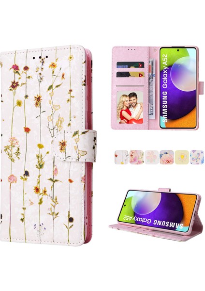 Ile Uyumlu Samsung Galaxy A52S 5g Vaka Retro Yaldızlı Kırmızı Gül Çiçek Manyetik Pu Deri Rfıd Engelleme Flip Kart Yuvaları Tutucu Cüzdan Kapağı (Yurt Dışından) modelleri