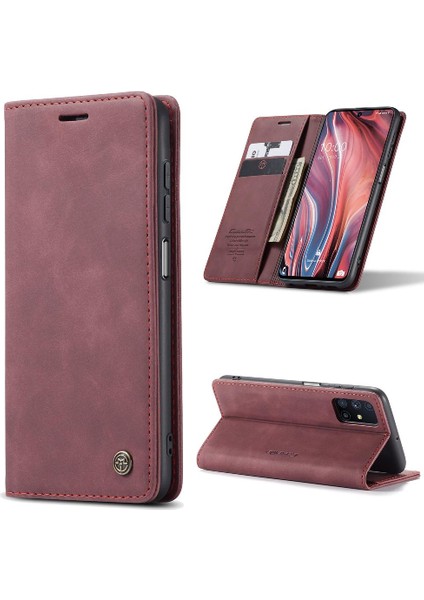 Colorful Shop Samsung Galaxy M51 Için Flip Case Kart Yuvası Kickstand Flip Folio Kitap (Yurt Dışından)