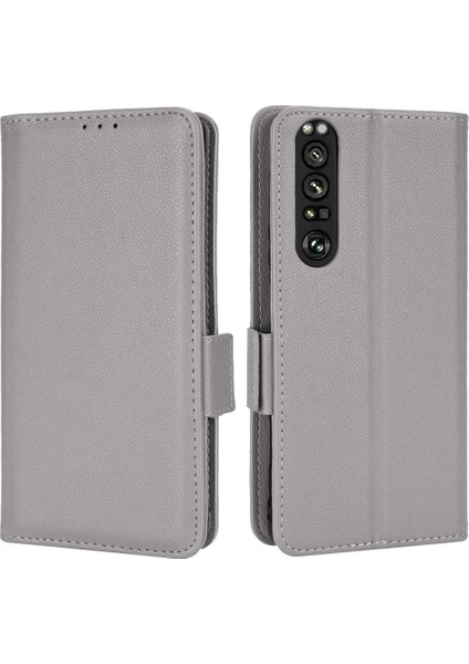 Sony Xperia 1 Iii Kart Yuvaları Için Kılıf Tutucu Cüzdan Pu Deri Manyetik (Yurt Dışından)