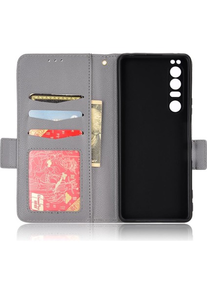 Sony Xperia 1 Iii Kart Yuvaları Için Kılıf Tutucu Cüzdan Pu Deri Manyetik (Yurt Dışından)