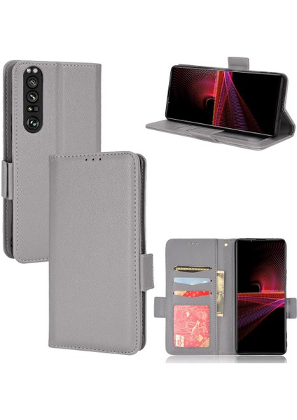 Sony Xperia 1 Iii Kart Yuvaları Için Kılıf Tutucu Cüzdan Pu Deri Manyetik (Yurt Dışından)