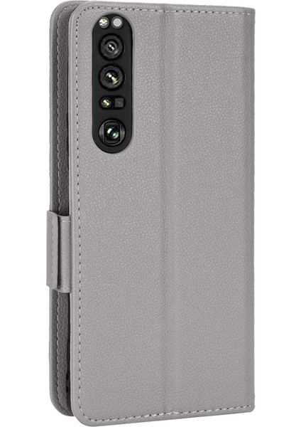 Sony Xperia 1 Iii Kart Yuvaları Için Kılıf Tutucu Cüzdan Pu Deri Manyetik (Yurt Dışından)
