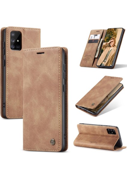 Samsung Galaxy A71 4g Flip Case Için Folio Kitap Vintage Pu Deri (Yurt Dışından)