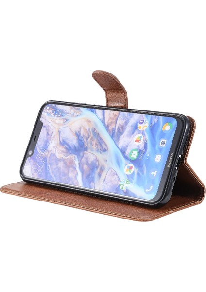 Kart Yuvası Klasik Düz Renk Iş Cüzdan ile Nokia X7 Için Flip Case (Yurt Dışından)