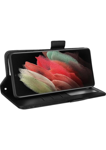 Samsung Galaxy S21 Ultra Pu Deri Yan Toka Kart Yuvaları Tutucu (Yurt Dışından) fırsatları