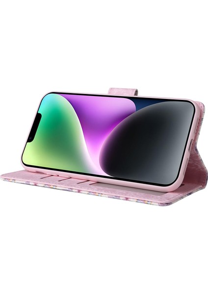 Ile Uyumlu iPhone 15 Vaka Retro Yaldızlı Kırmızı Gül Çiçek Manyetik Pu Deri Rfıd Engelleme Flip Kart Yuvaları Tutucu Cüzdan Kapağı (Yurt Dışından) fiyatları