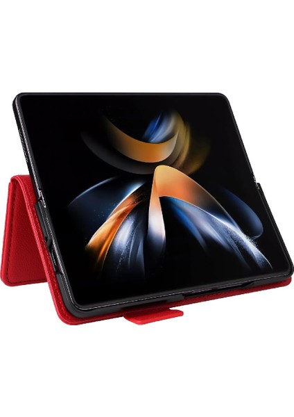 Samsung Galaxy Z Için Kılıf Fold 5 Cüzdan Yan Toka Manyetik Pu Deri (Yurt Dışından)