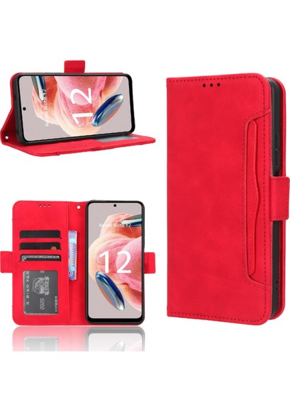 Xiaomi Redmi Için Not 12 4g Ayarlanabilir Ayrılabilir Kart Tutucu Manyetik Kapatma Deri Cüzdan Kapak (Yurt Dışından)