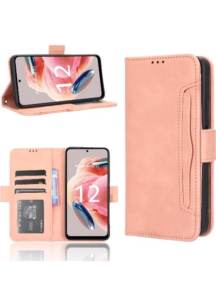 Xiaomi Redmi Için Not 12 4g Ayarlanabilir Ayrılabilir Kart Tutucu Manyetik Kapatma Deri Cüzdan Kapak (Yurt Dışından)