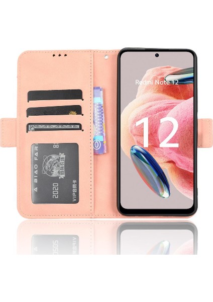 Xiaomi Redmi Için Not 12 4g Ayarlanabilir Ayrılabilir Kart Tutucu Manyetik Kapatma Deri Cüzdan Kapak (Yurt Dışından)
