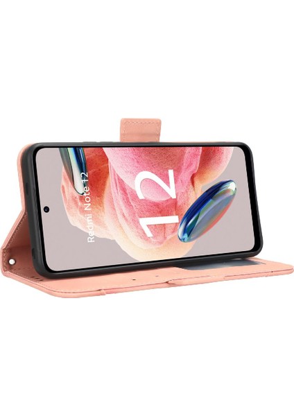 Xiaomi Redmi Için Not 12 4g Ayarlanabilir Ayrılabilir Kart Tutucu Manyetik Kapatma Deri Cüzdan Kapak (Yurt Dışından)