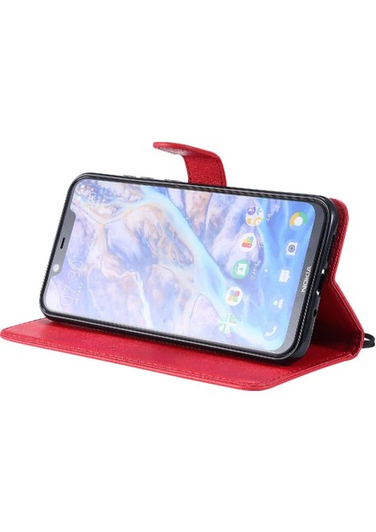 Kart Yuvası Klasik Düz Renk Iş Cüzdan ile Nokia X7 Için Flip Case (Yurt Dışından)