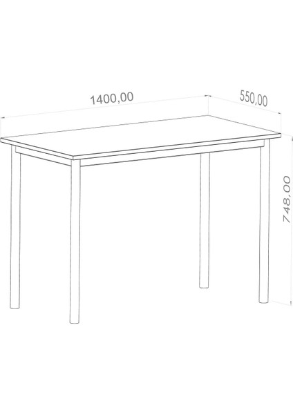 Viva Çalışma Masası Bilgisayar Masası Ofis Masası 140X55