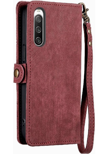 Sony Xperia 10 Iv Için Flip Case Darbeye Deri Kılıf Basit Iş (Yurt Dışından) indirimleri
