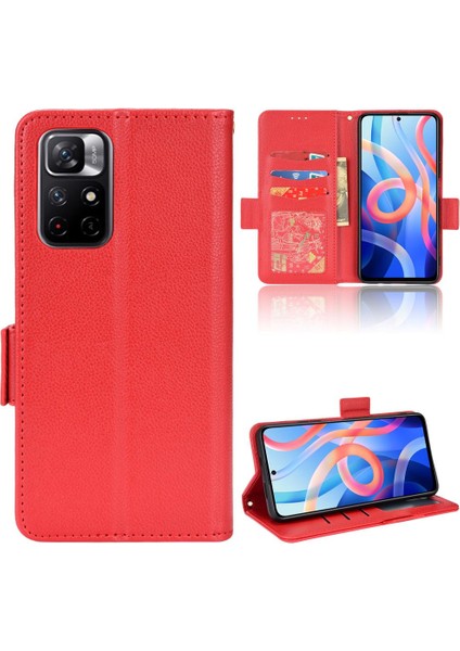 Colorful Shop Xiaomi Redmi Için Not 11 5g Pu Deri Manyetik Cüzdan Kart Yuvaları (Yurt Dışından)