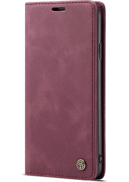 Iphone Xr Flip Folio Kitap Vintage Pu Deri Cüzdan Kılıf Için Flip Case (Yurt Dışından)