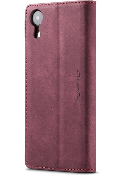 Iphone Xr Flip Folio Kitap Vintage Pu Deri Cüzdan Kılıf Için Flip Case (Yurt Dışından)