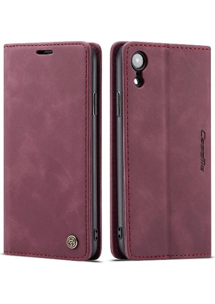 Iphone Xr Flip Folio Kitap Vintage Pu Deri Cüzdan Kılıf Için Flip Case (Yurt Dışından)