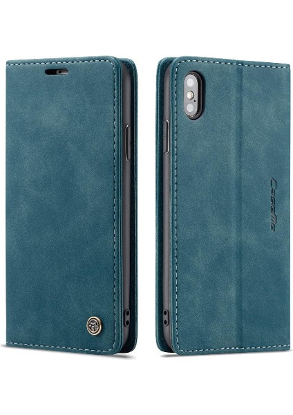 Iphone x Için Flip Case/xs Durumda Kart Yuvası Kickstand Manyetik Kapatma Pu (Yurt Dışından)