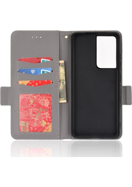 Samsung Galaxy S21 Ultra Pu Deri Yan Toka Kart Yuvaları Tutucu (Yurt Dışından) modelleri