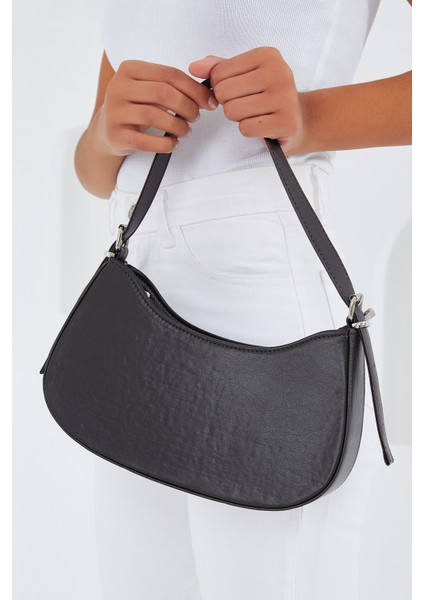 Armine Kadın Kahverengi Düz Baget Çanta 010167