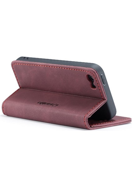 Iphone 5s Için Flip Case Vintage Pu Deri Cüzdan Flip Folio Kitap Manyetik (Yurt Dışından)