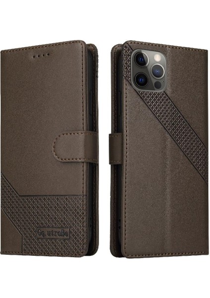 Iphone 12 Için Flip Case Pro Max Premium Deri Kickstand Üç Kart (Yurt Dışından)