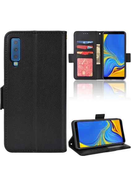 Samsung Galaxy A7 2018 Kart Yuvaları Tutucu Pu Deri Cüzdan Yan (Yurt Dışından)