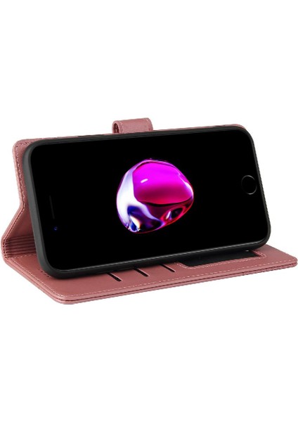 Iphone 7/8 Kickstand Premium Deri Üç Kart Yuvaları Için Flip Case (Yurt Dışından)