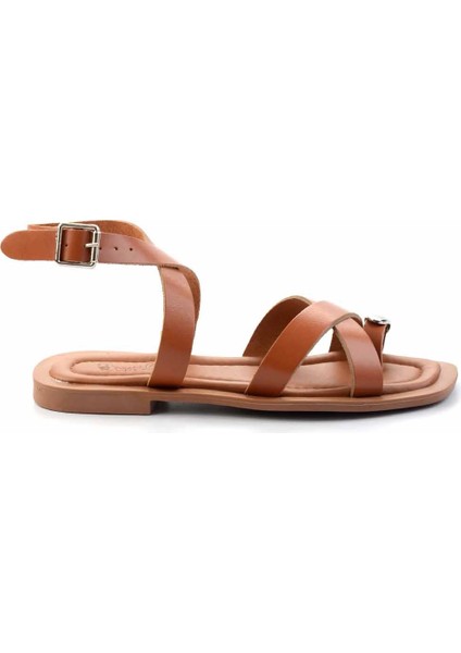 Taba Deri Kadın Sandalet K05826018203