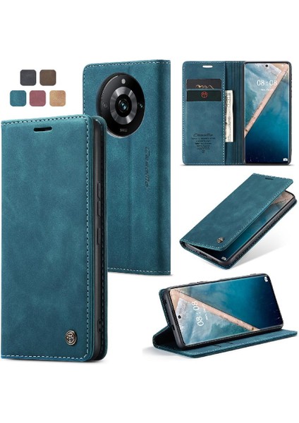 Realme 11 Pro 5g Için Flip Case Vintage Pu Deri Cüzdan Manyetik Kapatma (Yurt Dışından)