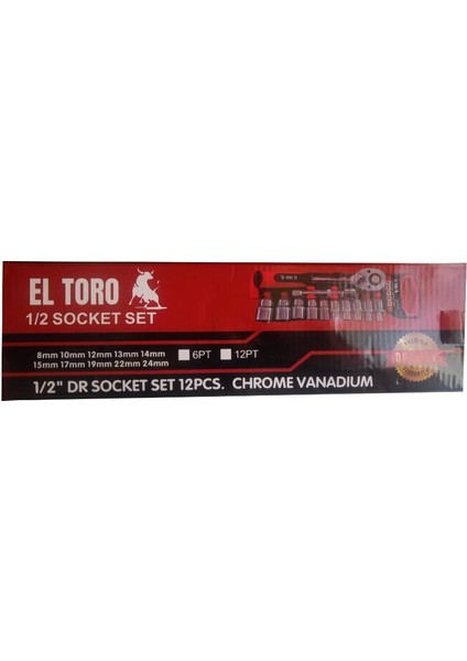 El Toro El Toro 1/2 Derin Cırcırlı Lokma Seti 12 Parça