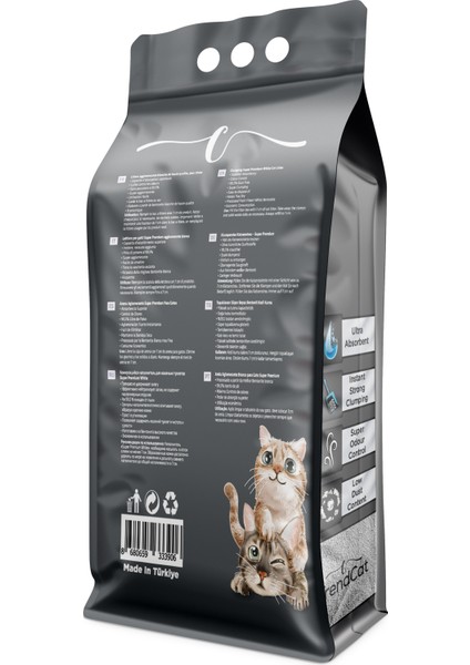 Grey Activated Control Topaklanan Koku Hapseden Tozsuz 10 Lt Kedi Kumu