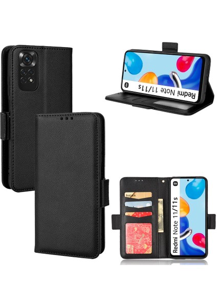 Xiaomi Redmi Için Not 11 4g Cüzdan Pu Deri Kart Yuvaları Tutucu Yan (Yurt Dışından)
