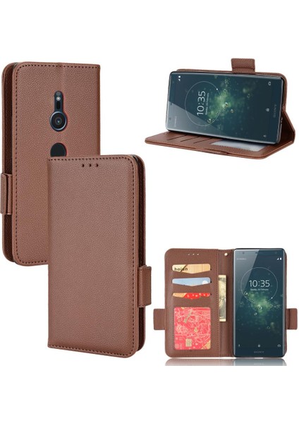 Sony Xperia Xz2 Cüzdan Manyetik Yan Toka Kart Yuvaları Tutucu Pu (Yurt Dışından)